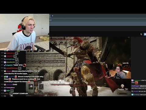 xQc reacts to Shroud parrying Elden Ring Final Boss like its nothing