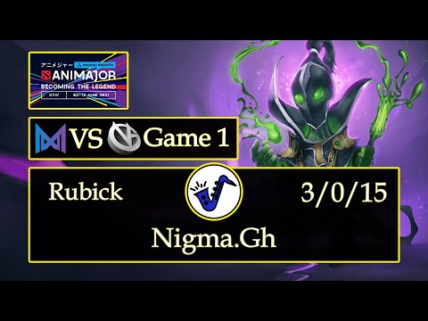 Rubick Dota 2 - Nigma.Gh - 3/0/15 - Safe Support / Pos 4 - Team Nigma VS Vici Gaming - AniMajor 2021