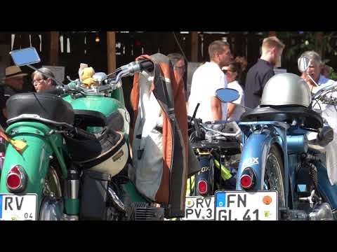 Markdorfer Stadtfest 2025 Motorrad-Oldtimer Treffen vor dem Rathaus