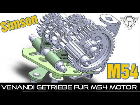 New Venandi complete gearbox for the Simson M54 engine SR4--4 Habicht Sperber conversion M53 to 4...