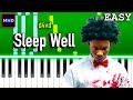 d4vd - Sleep Well - Piano Tutorial [EASY]