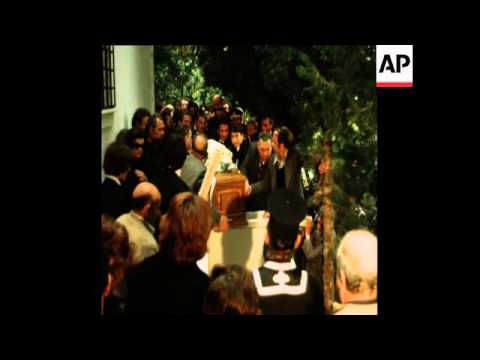 SYND 20 3 75 THE FUNERAL OF ARISTOTLE ONASSIS