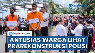 Warga Antusias Tonton Prarekonstruksi Polisi Aniaya Siswa SMA hingga Tewas, Penasaran Aksi Ipda AE