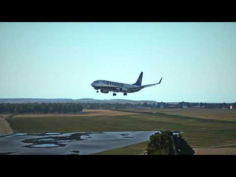 Ryanair 737-800 lands at Grossostheim [EDFC] - X-Plane 11