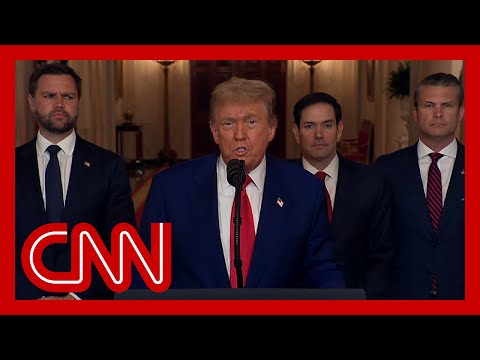 President Trump addresses the nation after US strikes nuclear sites in Iran