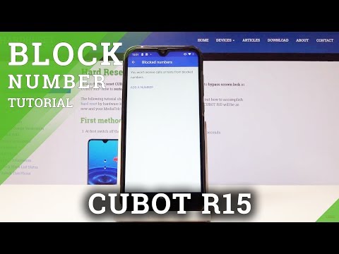 How to Block Number in CUBOT R15 - Create Blacklist