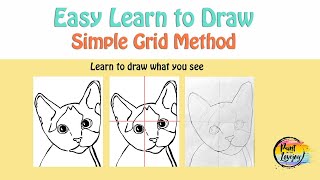 Easy: Learn to DRAW what you see: Simple Grid Method 🎨✏