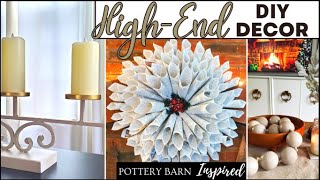 🔵EASY HIGH-END DIY CRAFT PROJECTS & IDEAS - Book page wreath, pottery barn ornament garland & Decor