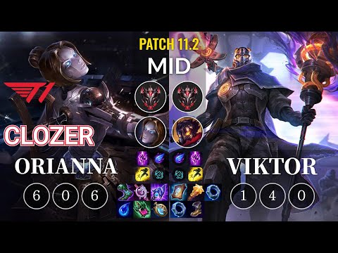 T1 Clozer Orianna vs Viktor Mid - KR Patch 11.2