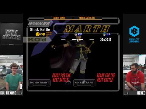 RCJL #13 SSBM - KU | Liekand (Marth) Vs. Denec (Marth) Losers Semis
