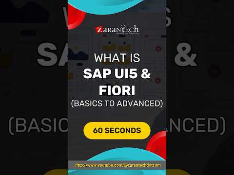 What is SAP UI5 & Fiori (Basic to Advanced) | ZaranTech #shorts