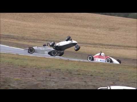Baskerville 60 year Anniversary TSS1 Formula Vee Race 1 rollover crash