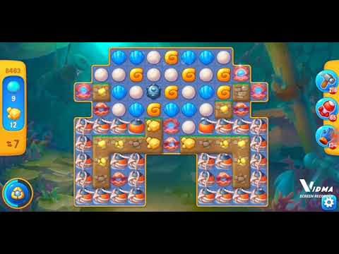 Fishdom. 8463 level no boosters and diamonds. 11 moves