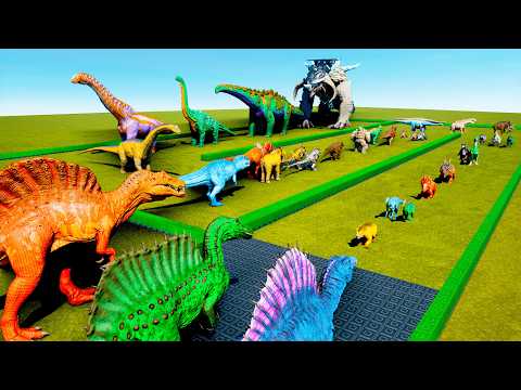NEW SPINOSAURS VS All ARK Dinos (smallest to biggest)