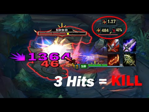 NIDALEE FULL ATTACK DAMAGE!! 484 Auto-ATTACK!! 3 HITS=KILL/ Epic Or Fail Build?? (League Of Legends)