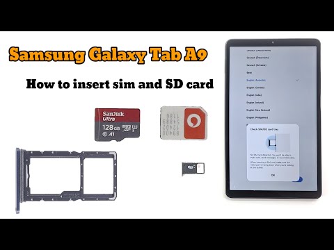Samsung Galaxy Tab A9 How to insert sim and SD card
