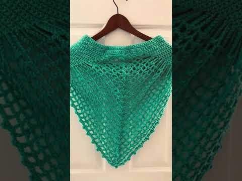 Crochet shawl, triangle shawl, beach cover up #shorts