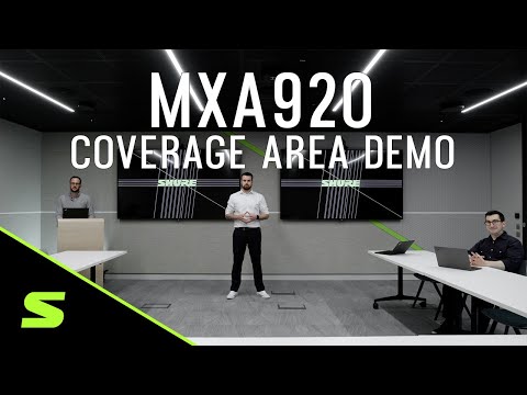 Shure Microflex® Advance™ MXA920 Ceiling Array Microphone – Coverage Area Demonstration