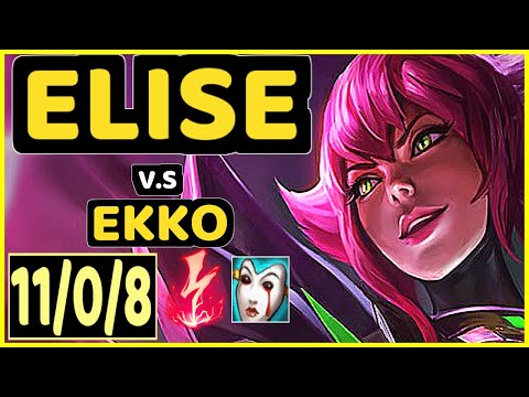 AGURIN (ELISE) vs EKKO - 11/0/8 KDA JUNGLE CHALLENGER GAMEPLAY - EUW