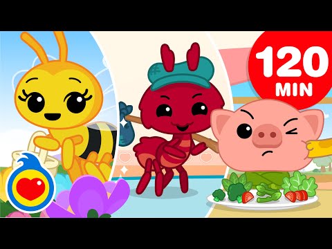 Abejita Chiquitita, El Piojito Y Cerdito Enojón 🐝 Canciones Para Bailar (120 min) | Plim Plim