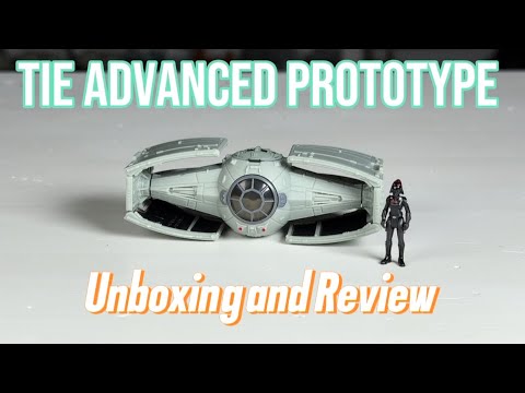 Star Wars Jazwares Micro Galaxy Squadron Series 10 Tie Advanced Prototype Fighter Toy Unboxing