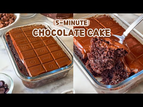 EGGLESS 5 MINUTE CHOCOLATE BAR CAKE | EASY AND QUICK