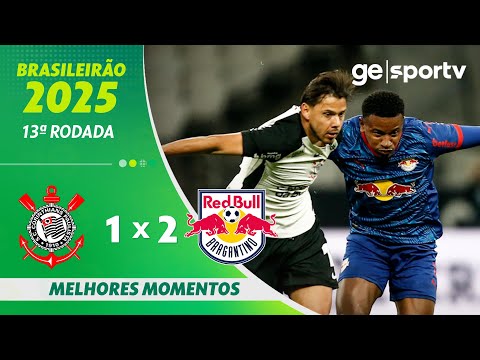 Gols e lances de Corinthians x Red Bull Bragantino