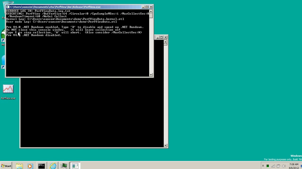 PerfView Tutorial 1 1 Data Collection for Server Scenarios