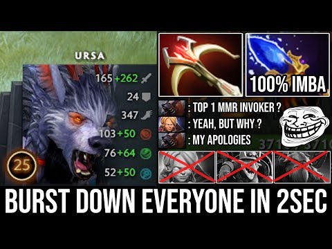 EPIC 1Vs5 Scepter Ursa Destroyed Top 1 MMR Invoker | Crazy Rage Burst Down Tanky Hero in 2 Sec DotA2