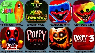 Poppy Playtime Chapter 4, Garten Of Banban Mod Dogday, Zoonomaly Mobile, Poppy Playtime3,Poppy Steam