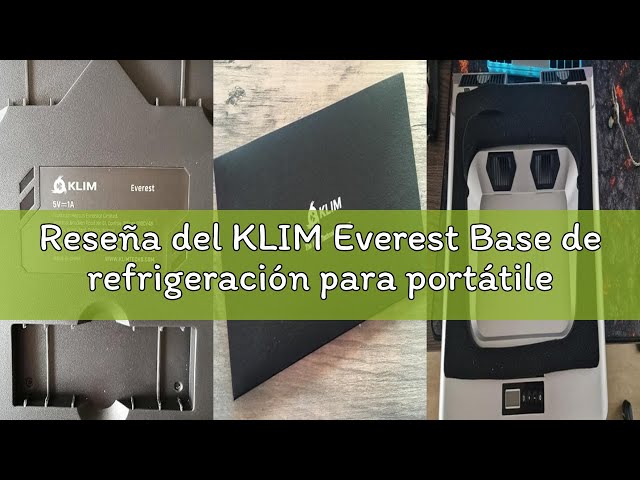 Vídeo relacionado con KLIM Everest Base de refrigeración para portátiles - 2 Ventiladores Turbo de 4300 RPM para un Rendimiento máximo - Evita el sobrecalentamiento y Protege tu portátil Gaming - 14 a 17" - Nuevo