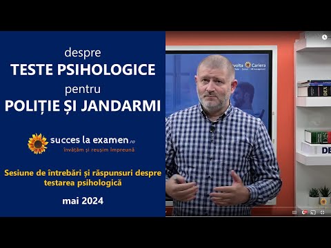 Pregătire Testare Psihologică MAI: Poliție și Jandarmi 2024
