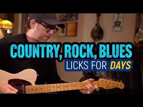 Country, Rock, Blues Licks for Days - This Guitar Lesson is full of licks to steal! - EP515