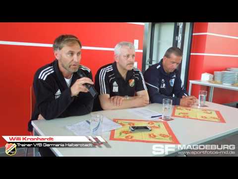 Pressekonferenz - VfB Germania Halberstadt gegen 1. FC Magdeburg 2:2 (0:0) - www.sportfotos-md.de