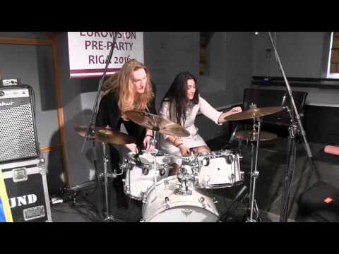 ESCKAZ in Riga: Belarus and Serbia play drums at the Interview session