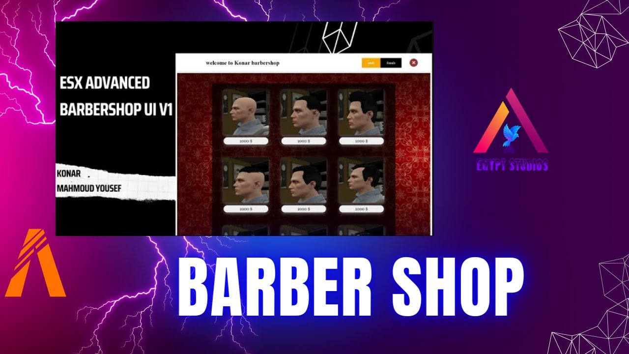 [realease][paid] Esx Advanced barbershop ui v1.2 Thumbnail