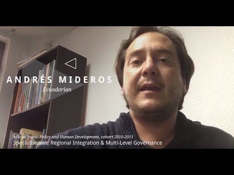 Andrés Mideros Mora, Master in Public Policy (2010-2011) and PhD (2017)