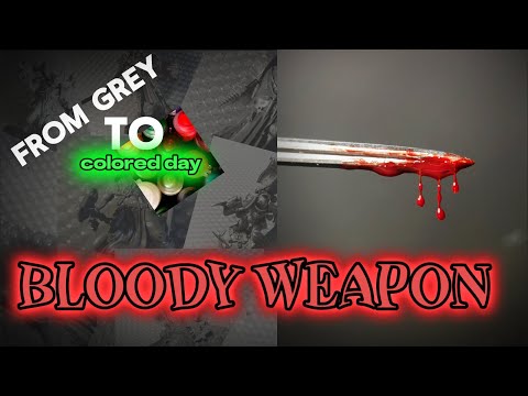 WARHAMMER miniatures bloody weapon tutorial. realistic, dripping, flowing blood effect.
