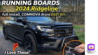 RUNNING BOARDS 2024 Ridgeline, full install, COMNOVA Brand EASY DIY
