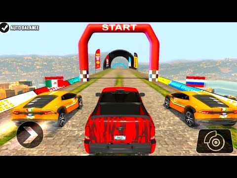 Red Car Driving - Impossible Car Stunt Games 3D: Android Gameplay New Updated