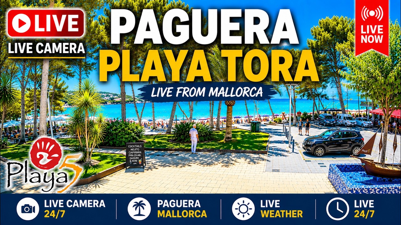 Live webcam view of Playa 5 Beach Terrace, Peguera
