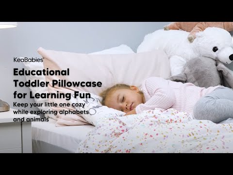 Educational Toddler Pillowcase | Soft Cotton Baby Pillowcase | Learn Alphabets & Animals