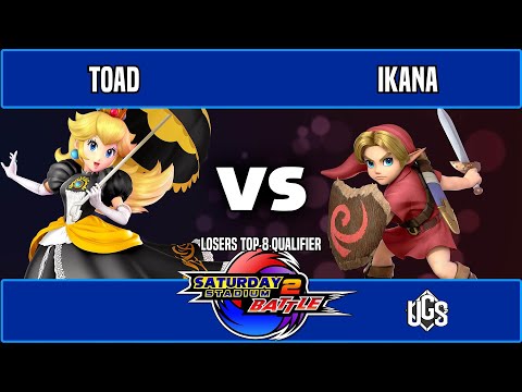 Saturday Stadium 2  -  Losers Top 8 Qualifier   -  Toad(Peach) Vs. Ikana(Young Link)