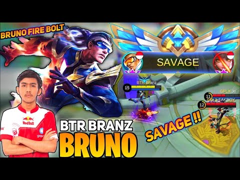 UNSTOPPABLE!!!!  FIREBOLT BRUNO by BTR BRANZ - MOBILE LEGENDS BANG BANG