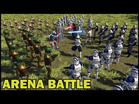 ALL Star Wars Armies ARENA BATTLE on Island - Men of War: Star Wars Mod Battle Simulator
