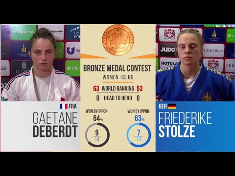 Gaetane DEBERDT VS Friederike STOLZE Ulaanbaatar Grand Slam 2025 Bronze medal contest -63 kg
