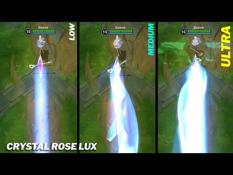 Lux Crystal Rose low to Ultra Graphics Effects Comparison Wild Rift