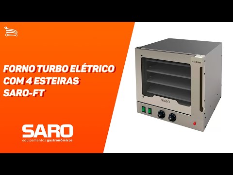 Forno Turbo Elétrico  com 4 Esteiras - Video