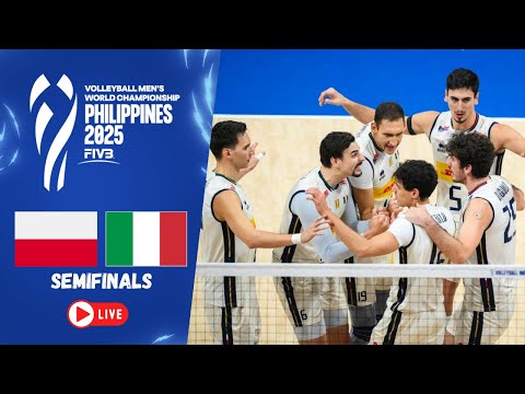 [4K] Poland 🇵🇱vs🇮🇹 Italy | FIVB Men’s World Championship 2025 Semifinals | Pasay City, Philippines