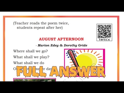 ||class 2 English|| poem- August afternoon||#class2english #class2 